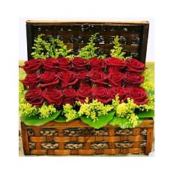 21 Red Roses basket- Florist Patras city