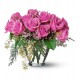 Vase pink roses - Delivery Patras city