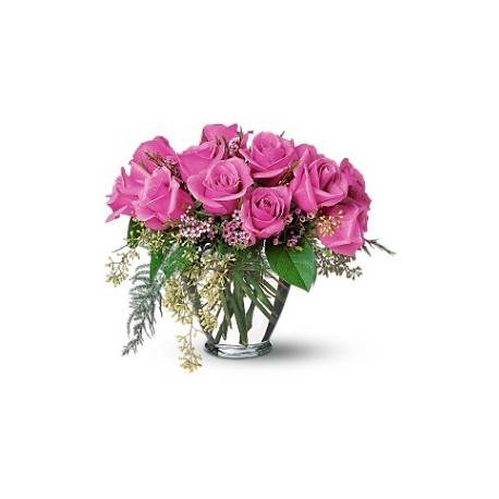 Vase pink roses - Delivery Patras city