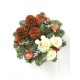 Christmas arrangement white roses & greeneries