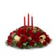 Christmas arrangement red roses