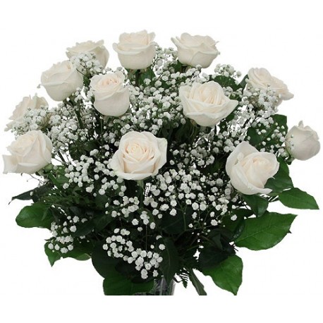 Flowers bouquet white roses