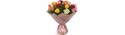 Bouquet with 19 mixed colour roses