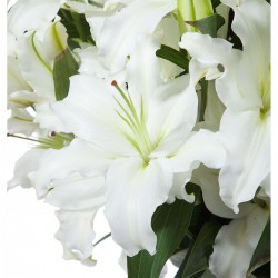 15 White oriental in bouquet