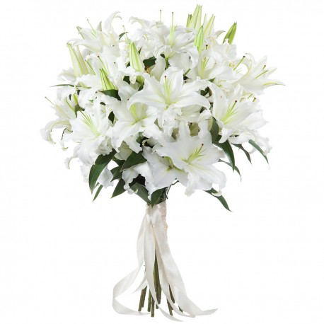 White oriental in bouquet