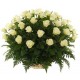 Flower basket 35 white roses